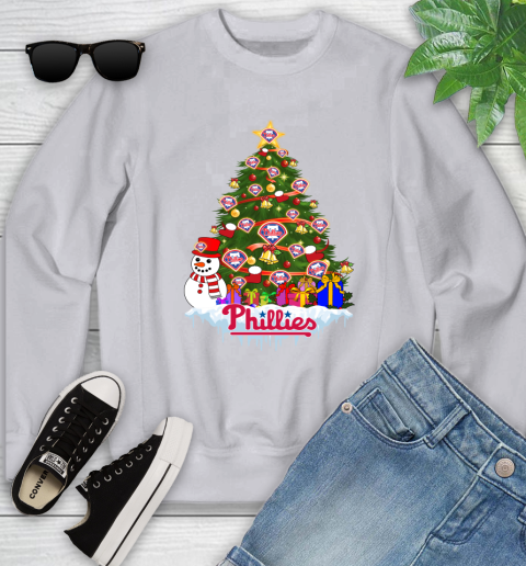 Philadelphia Phillies Merry Christmas MLB Baseball Sports Youth Sweatshirt 4