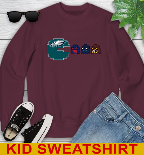 Philadelphia Eagles NFL Football Pac Man Champion Youth Sweatshirt 5