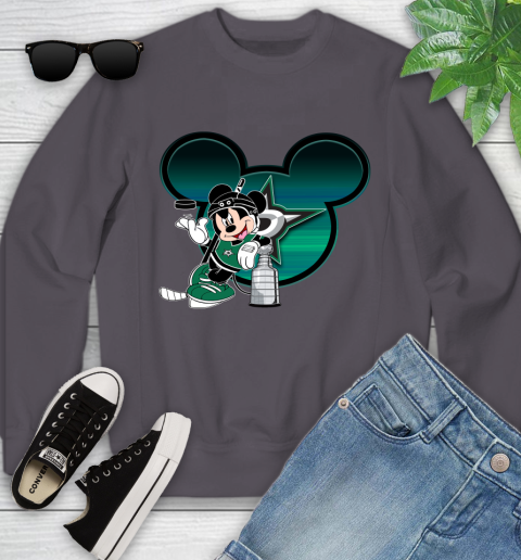 NHL Dallas Stars Stanley Cup Mickey Mouse Disney Hockey T Shirt Youth Sweatshirt 6