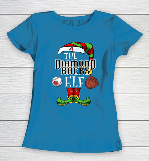 Arizona Diamondbacks Christmas ELF Funny MLB Women's T-Shirt 6