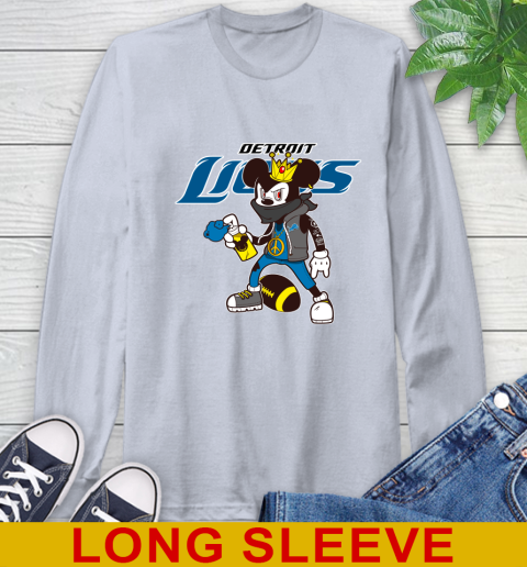 Detroit Lions NFL Football Mickey Peace Sign Sports Long Sleeve T-Shirt 7 Detroit Lions NFL Football Mickey Peace Sign Sports Long Sleeve T-Shirt - Image 7