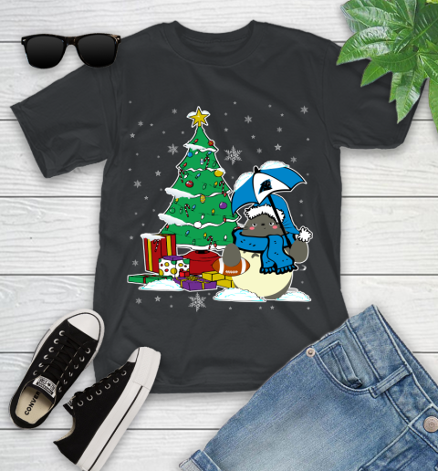 Carolina Panthers NFL Football Cute Tonari No Totoro Christmas Sports Youth T-Shirt