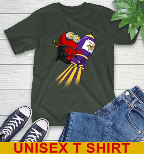 NFL Football Minnesota Vikings Deadpool Minion Marvel Shirt T-Shirt 6