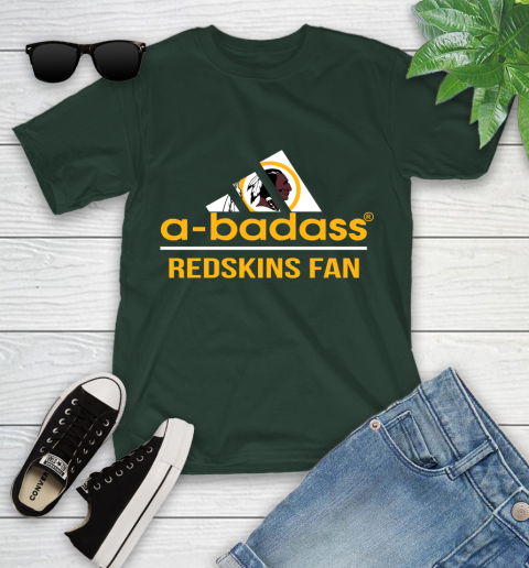 NFL A Badass Washington Redskins Fan Adidas Football Sports Youth T-Shirt 5