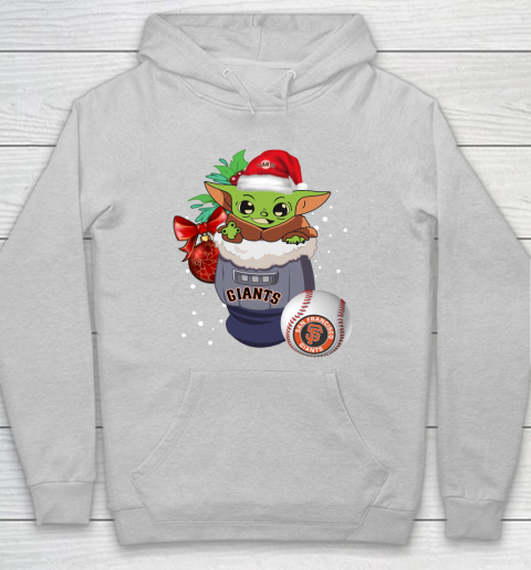 San Francisco Giants Christmas Baby Yoda Star Wars Funny Happy MLB Hoodie 6