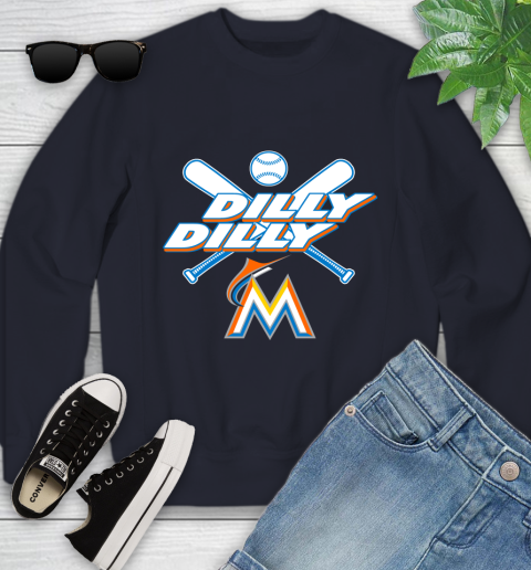 MLB Miami Marlins Dilly Dilly Baseball Sports Youth Sweatshirt 3
