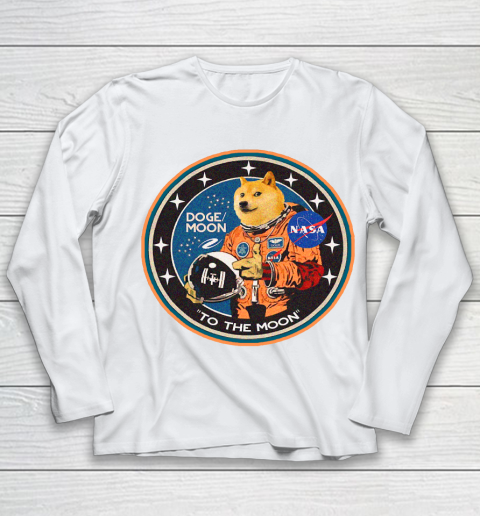 Doge coin To The Moon Youth Long Sleeve