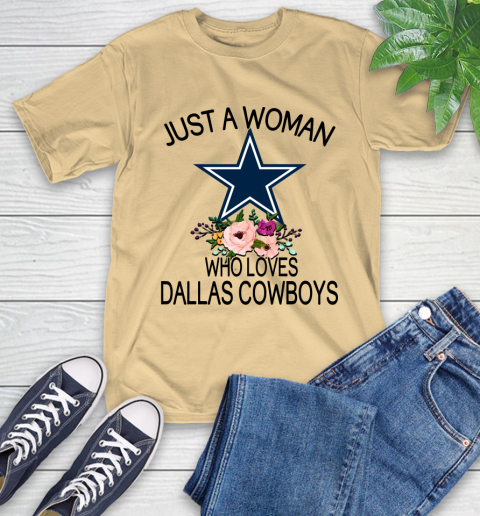NFL Just A Woman Who Loves Dallas Cowboys Football Sports T-Shirt 6