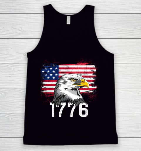 Veteran Shirt 4th of July  1776 Flag and Eagle Tank Top