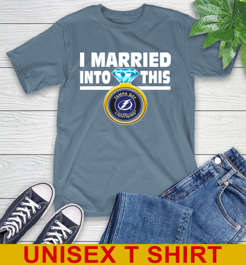 Tampa Bay Lightning NHL Hockey I Married Into This My Team Sports T-Shirt 8