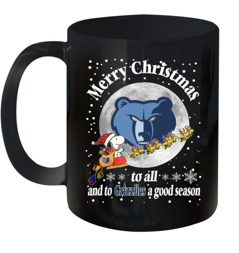 Memphis Grizzlies Merry Christmas To All And To Grizzlies A Good Season NBA Basketball Sports Ceramic Mug 11oz