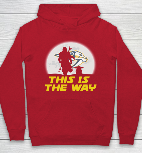 Nashville Predators NHL Ice Hockey Star Wars Yoda And Mandalorian This Is The Way Hoodie 7