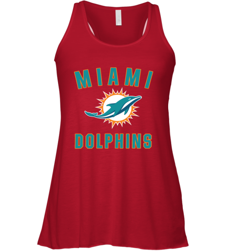 Miami Dolphins NFL Pro Line by Fanatics Branded Aqua Vintage Victory Racerback Tank