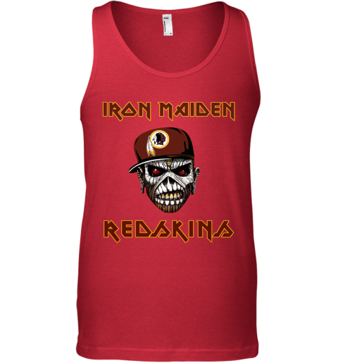 NFL Washington Redskins Iron Maiden Rock Band Music Football Sports Wk7nr4IJLWN unisex tank 17 95 151514 front red