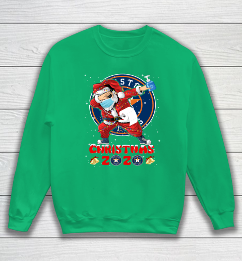 Houston Astros Funny Santa Claus Dabbing Christmas 2020 MLB Sweatshirt - Image 6