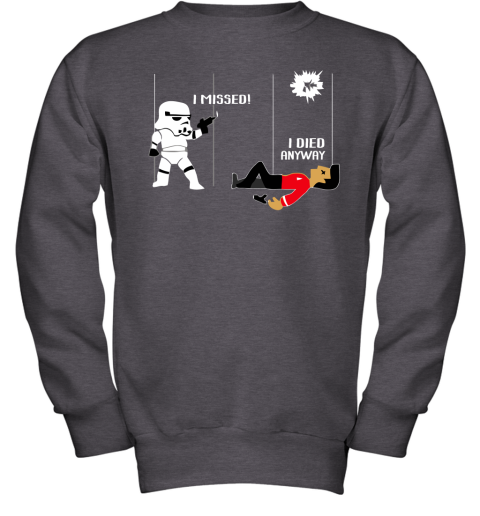 6sj3 star wars star trek a stormtrooper and a redshirt in a fight shirts youth sweatshirt 47 front dark heather