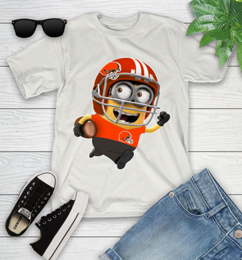 NFL Cleveland Browns Minions Disney Football Sports Youth T-Shirt 12