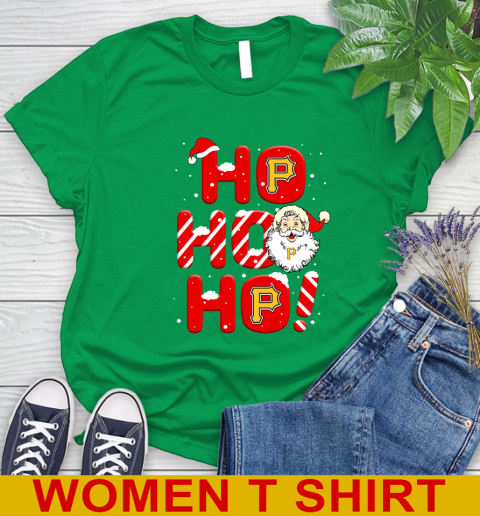 Pittsburgh Pirates MLB Baseball Ho Ho Ho Santa Claus Merry Christmas Shirt Women's T-Shirt 8 Pittsburgh Pirates MLB Baseball Ho Ho Ho Santa Claus Merry Christmas Shirt Women's T-Shirt - Image 8