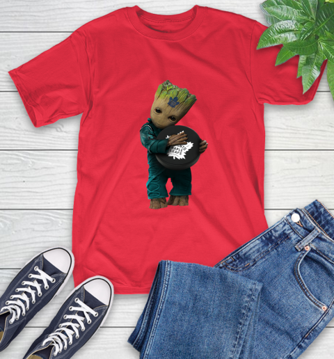 NHL Groot Guardians Of The Galaxy Hockey Sports Toronto Maple Leafs T-Shirt 10