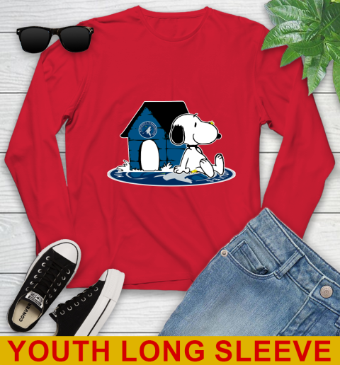 NBA Basketball Minnesota Timberwolves Snoopy The Peanuts Movie Shirt Youth Long Sleeve 11