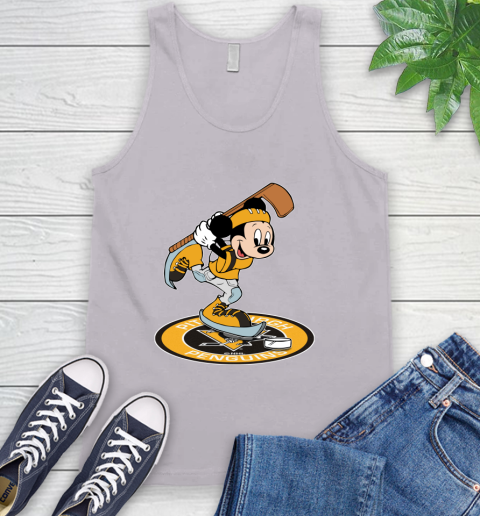 NHL Hockey Pittsburgh Penguins Cheerful Mickey Disney Shirt Tank Top 4