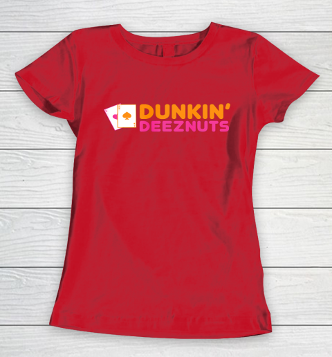 Dunkin Deez Nuts Pocket Aces Women's T-Shirt 7