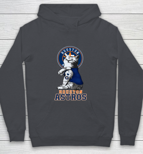 MLB Baseball My Cat Loves Houston Astros Youth Hoodie 5