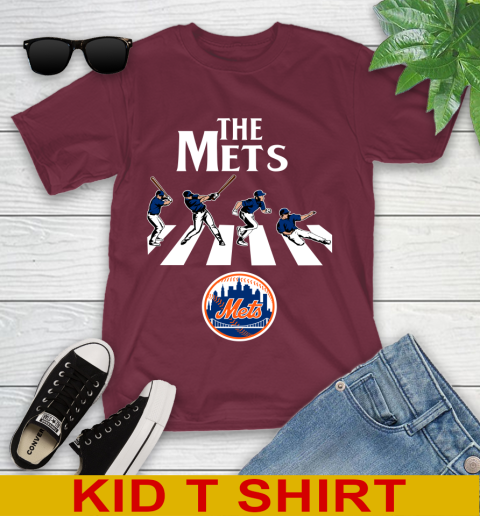 MLB Baseball New York Mets The Beatles Rock Band Shirt Youth T-Shirt 5