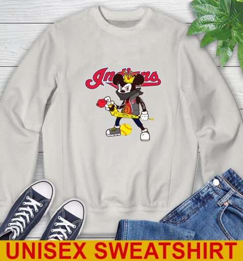 Cleveland Indians MLB Baseball Mickey Peace Sign Sports Sweatshirt 12
