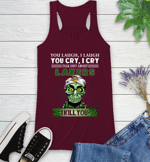 NBA Talk Shit About Los Angeles Lakers I Kill You Achmed The Dead Terrorist Jeffrey Dunham Basketball Racerback Tank 2