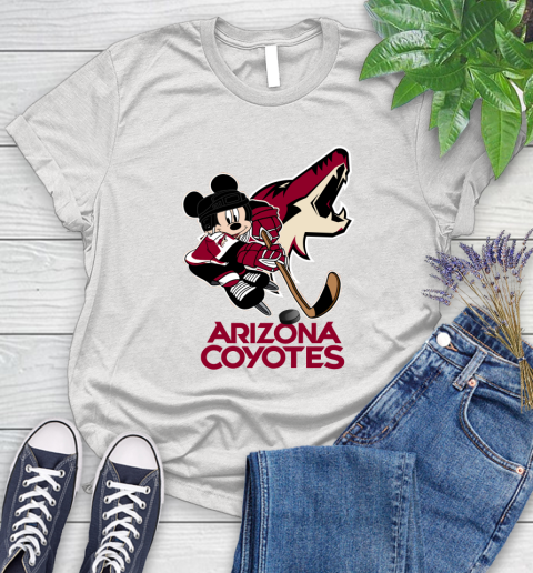 NHL Arizona Coyotes Mickey Mouse Disney Hockey T Shirt Women's T-Shirt