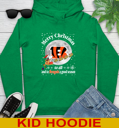 Cincinnati Bengals Merry Christmas To All And To Bengals A Good Season NFL Football Sports Youth Hoodie 8