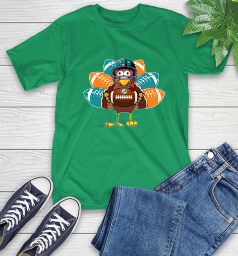 Miami Dolphins Turkey Thanksgiving Day T-Shirt 7