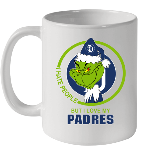 San Diego Padres MLB Christmas Grinch I Hate People But I Love My Favorite Baseball Team Ceramic Mug 11oz