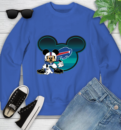 NFL Buffalo Bills Mickey Mouse Disney Football T Shirt Youth Sweatshirt 8