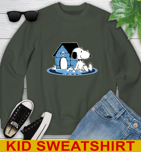 MLB Baseball Tampa Bay Rays Snoopy The Peanuts Movie Shirt Youth Sweatshirt 9