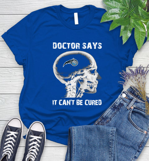Nba Orlando Magic Basketball Skull It Can T Be Cured Shirt Women S