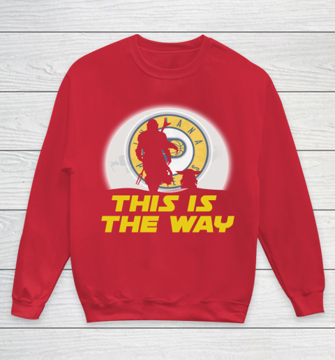 Indiana Pacers NBA Basketball Star Wars Yoda And Mandalorian This Is The Way Youth Sweatshirt 7