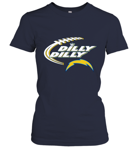 NFL Los Angeles Chargers Dilly Dilly Football Sports PptswQBNO4W ladies t shirt 20 95 151514 front navy
