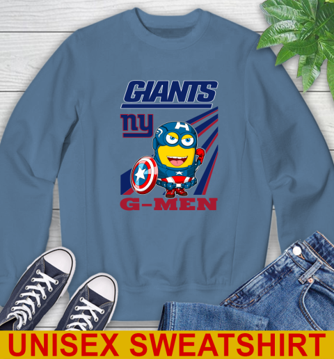 NFL Football New York Giants Captain America Marvel Avengers Minion Shirt Sweatshirt 10