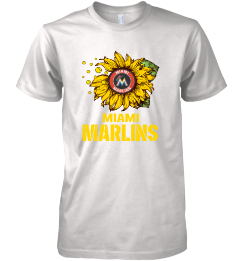 Miami Marlins Sunflower MLB Baseball Premium Men's T-Shirt