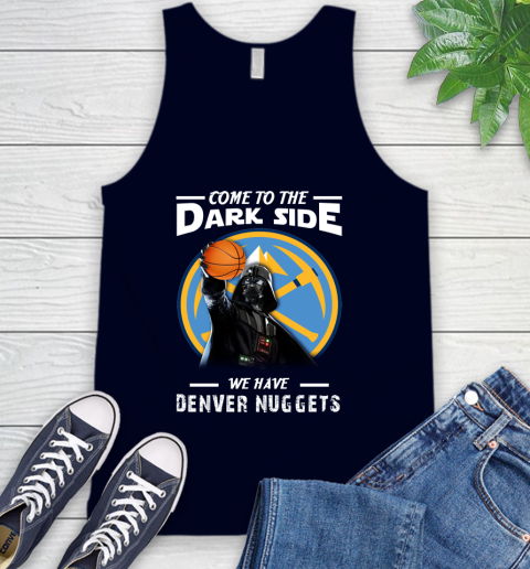 NBA Come To The Dark Side We Have Denver Nuggets Star Wars Darth Vader Basketball Tank Top 2