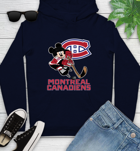 NHL Montreal Canadiens Mickey Mouse Disney Hockey T Shirt Youth Hoodie 4