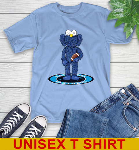 NFL Football Carolina Panthers Kaws Bff Blue Figure Shirt T-Shirt 11