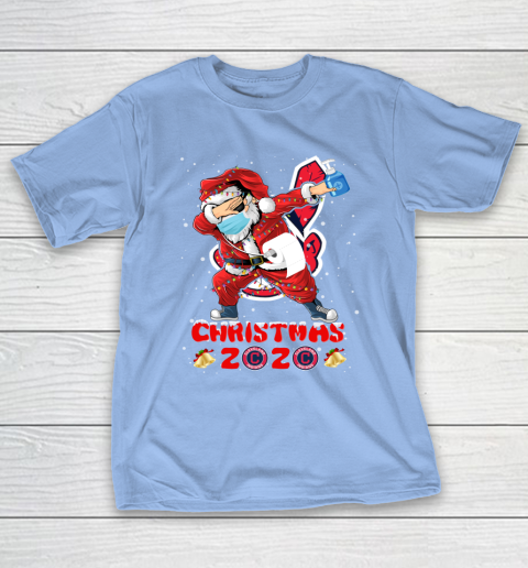 Cleveland Indians Funny Santa Claus Dabbing Christmas 2020 MLB T-Shirt 10