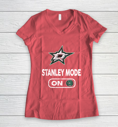 Dallas Stars Stanley Mode On Women's V-Neck T-Shirt 4