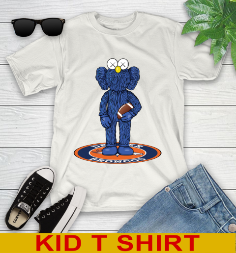 NFL Football Denver Broncos Kaws Bff Blue Figure Shirt Youth T-Shirt