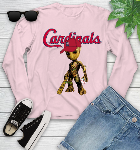 MLB St.Louis Cardinals Groot Guardians Of The Galaxy Baseball Youth Long Sleeve 10