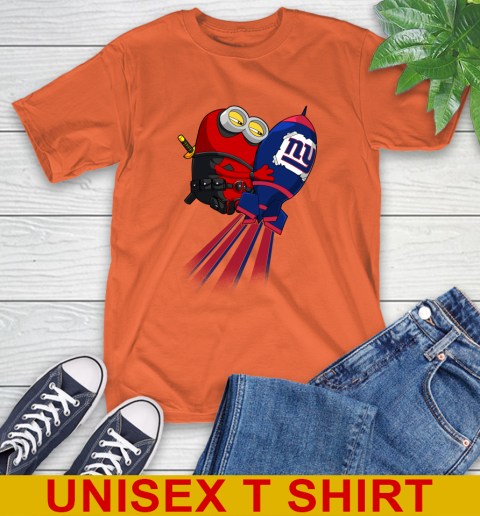 NFL Football New York Giants Deadpool Minion Marvel Shirt T-Shirt 4