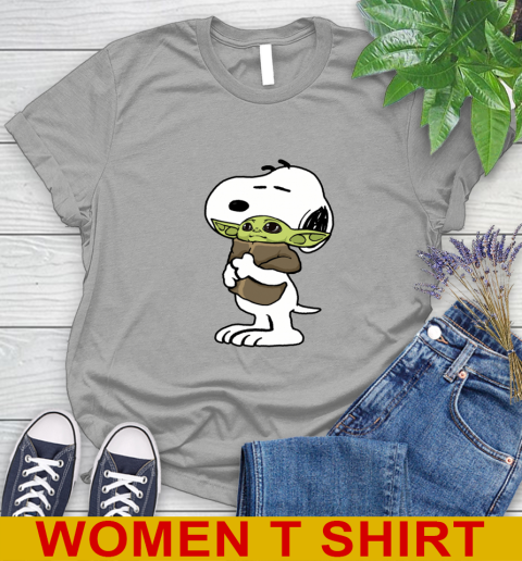 Snoopy Hugging Baby Yoda Shirt 99